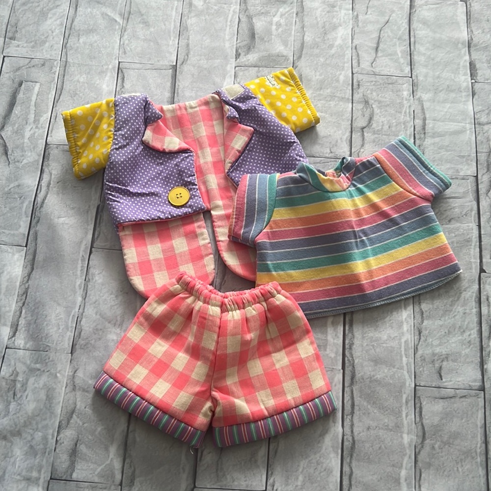 1985 Cabbage Patch Kids rainbow 🌈, polka dot 3 piece set